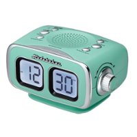 Studebaker - SB3500 Retro Digital AM/FM Dual Alarm Clock Radio with Bluetooth - Teal - Front_Zoom