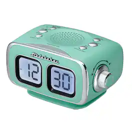 Studebaker - SB3500 Retro Digital AM/FM Dual Alarm Clock Radio with Bluetooth - Teal