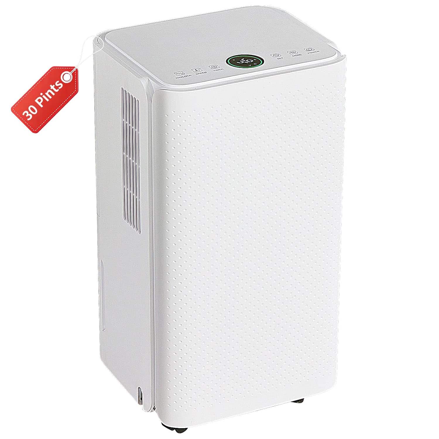 Sweet - 30 Pints Dehumidifier, 2,000 Sq. Ft Dehumidifier for Basement with Drain Hose, 2L/0.53 Gallon Water Tank for Home