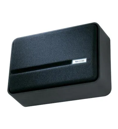 Front. Valcom - SlimLine Wall Speaker V-1042A-BK - Black.