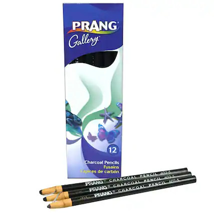 PRANG Gallery 12 Charcoal Pencils Fusains Lpices de carbn 602-S PENCIL 602-S CHARCOAL PENCIL 602-S PRANG CHARCOAL PENCIL PRANG CHARCOAL