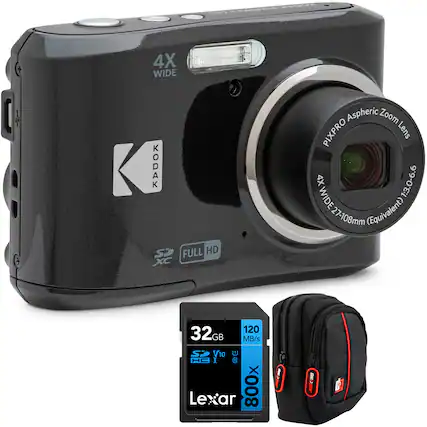 Kodak PIXPRO Aspheric Zoom Lens 4X 1:3.0-6.6 WIDE 27-108mm (Equivalent) 120 32GB MB/s SP V10 U HC I @ Lexar 800x