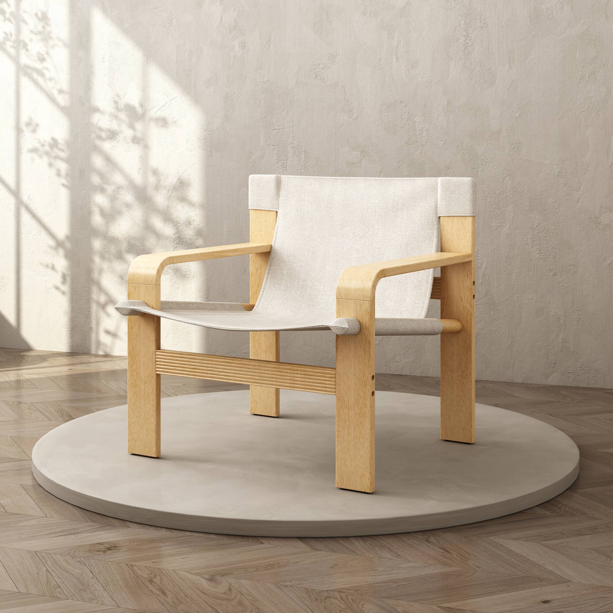 Left. GOODSILO - Modern Accent Lounge Chair with Wide Armrests and Detachable Washable Fabric Cover - White.