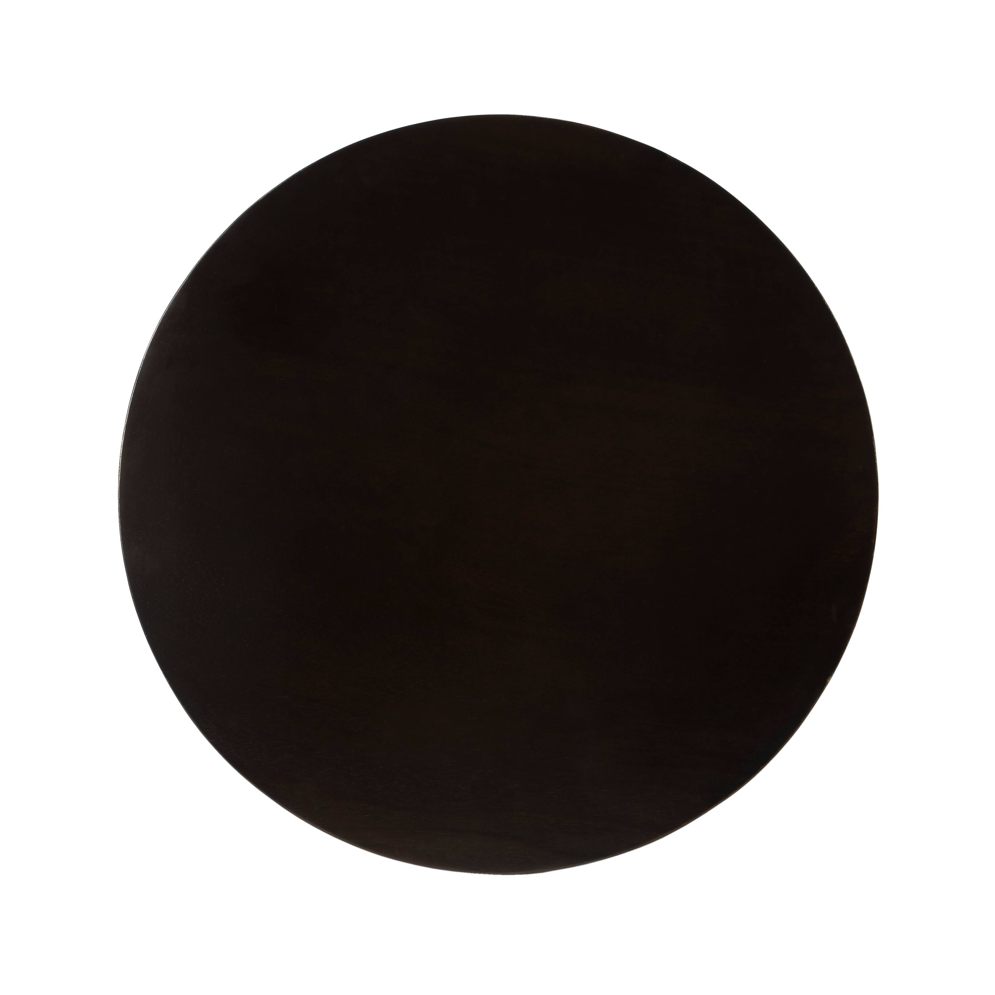 Alt View 3. Butler Specialty - Devin 19.5 in. W Round Solid Wood Mid Century Side Table with 2 Sled Legs - Dark Brown.
