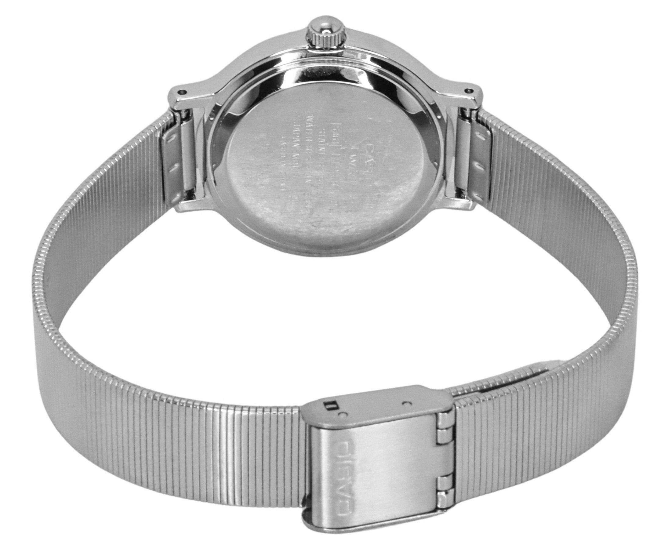 Left. Casio - Standard Analog Stainless Steel Pink Dial Quartz LTP-B170D-4BV Women's Watch - Pink.