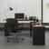 Back. FUFU & GAGA - FUFU&GAGA L - Shaped Electric Standing Desk - Adjustable Height, Home & Office Workstation - Brown & Black.