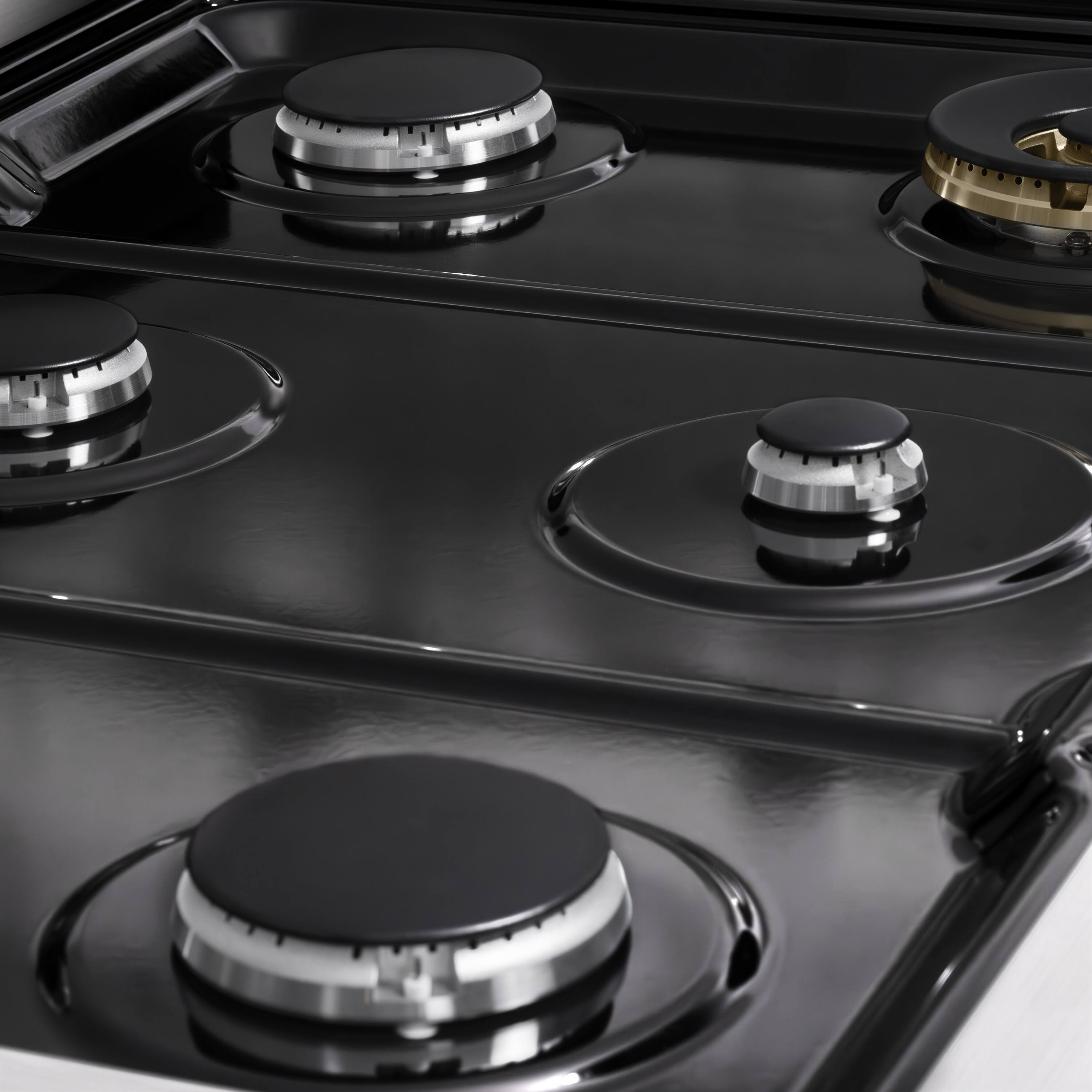 Alt View 11. ZLINE - 36 in. 5.2 cu. ft. Marino Freestanding Gas Range with 6 Burner Cooktop and Manual Clean Convection Gas Oven - White Matte.