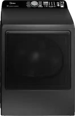 Midea - 7.4 Cu. Ft. Extra-Large Capacity Electric Dryer with QuadSensor Dry - Charcoal Gray