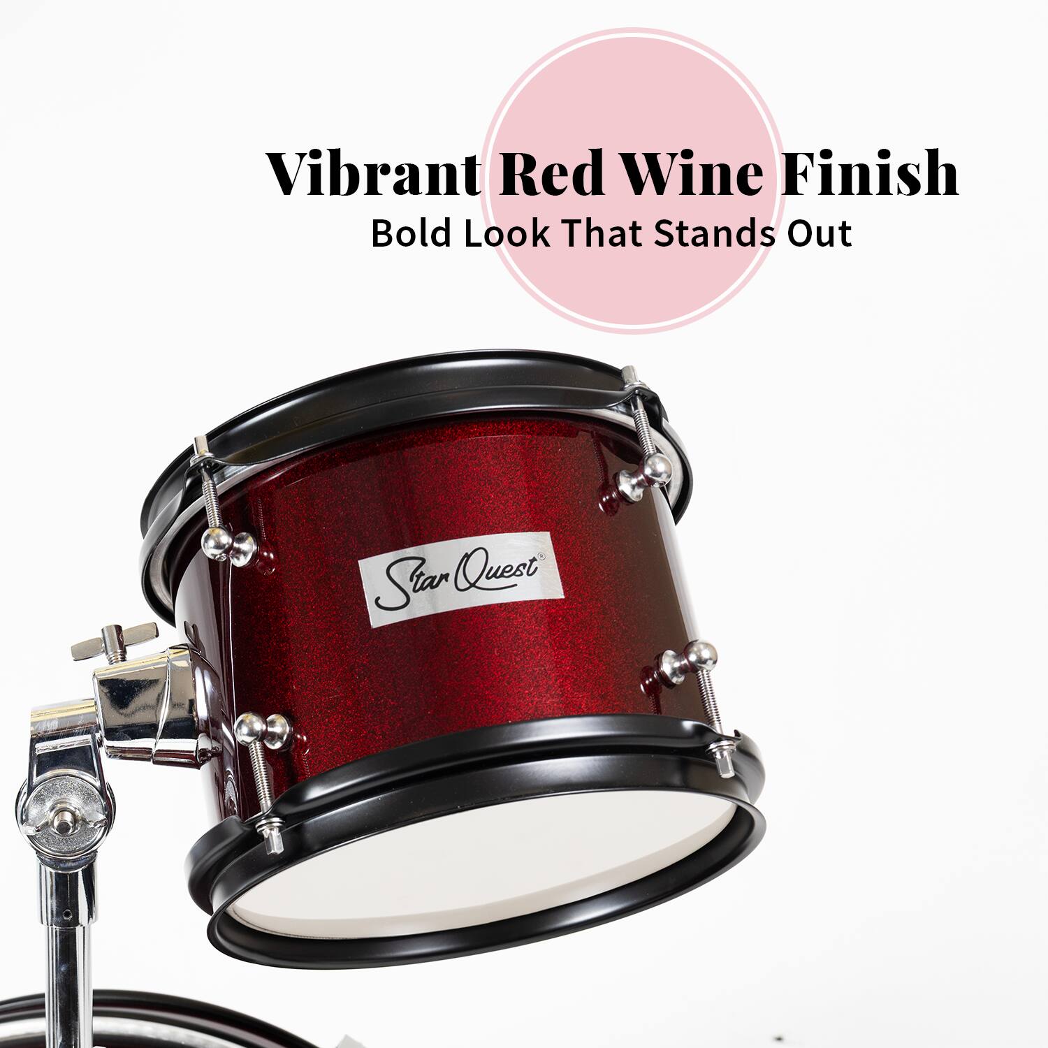 Vibrant Red Wine Finish  
Bold Look That Stands Out  
Star Quest