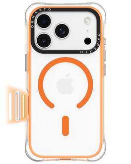 Ornarto - Air Case for iPhone 17 Pro Clear, Compatible with MagSafe, Built-in Air Phone Cover - Orange