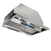Front. Onefly - 42 inches - Externally Vented & Recirculating - Insert Range Hood - Stainless steel.