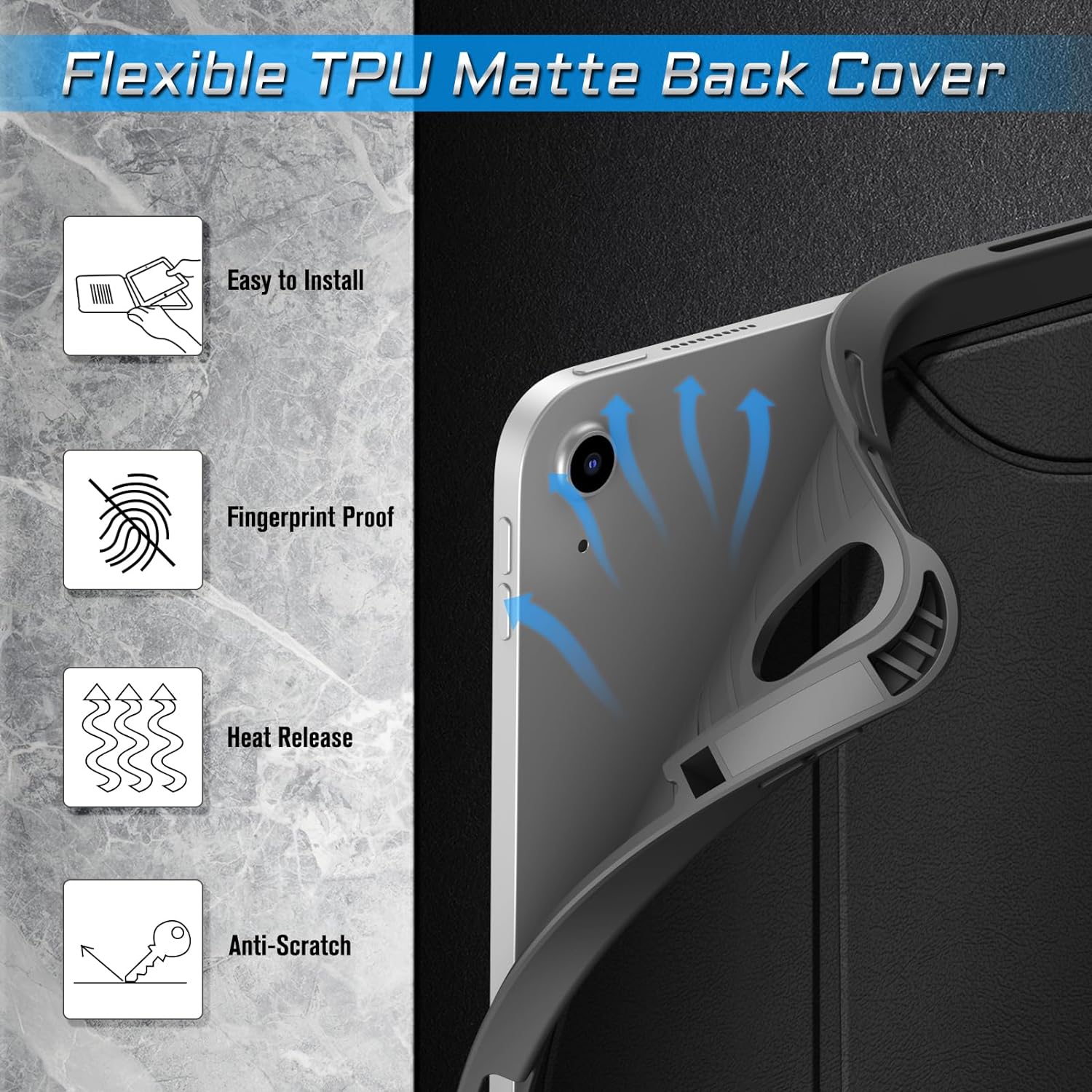 Flexible TPU Matte Back Cover

- Easy to Install
- Fingerprint Proof
- Heat Release
- Anti-Scratch