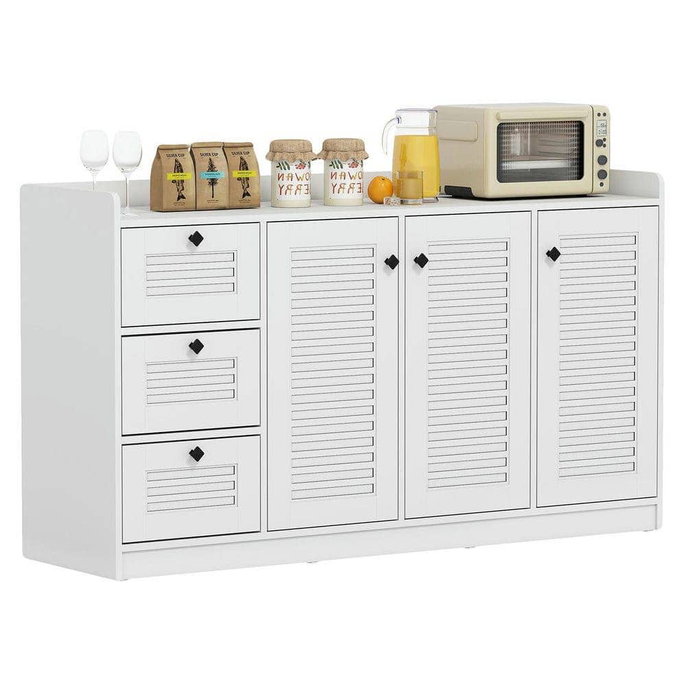 Kadyn - Modern 3-Door Sideboard Cabinet with Ample Storage Space - White