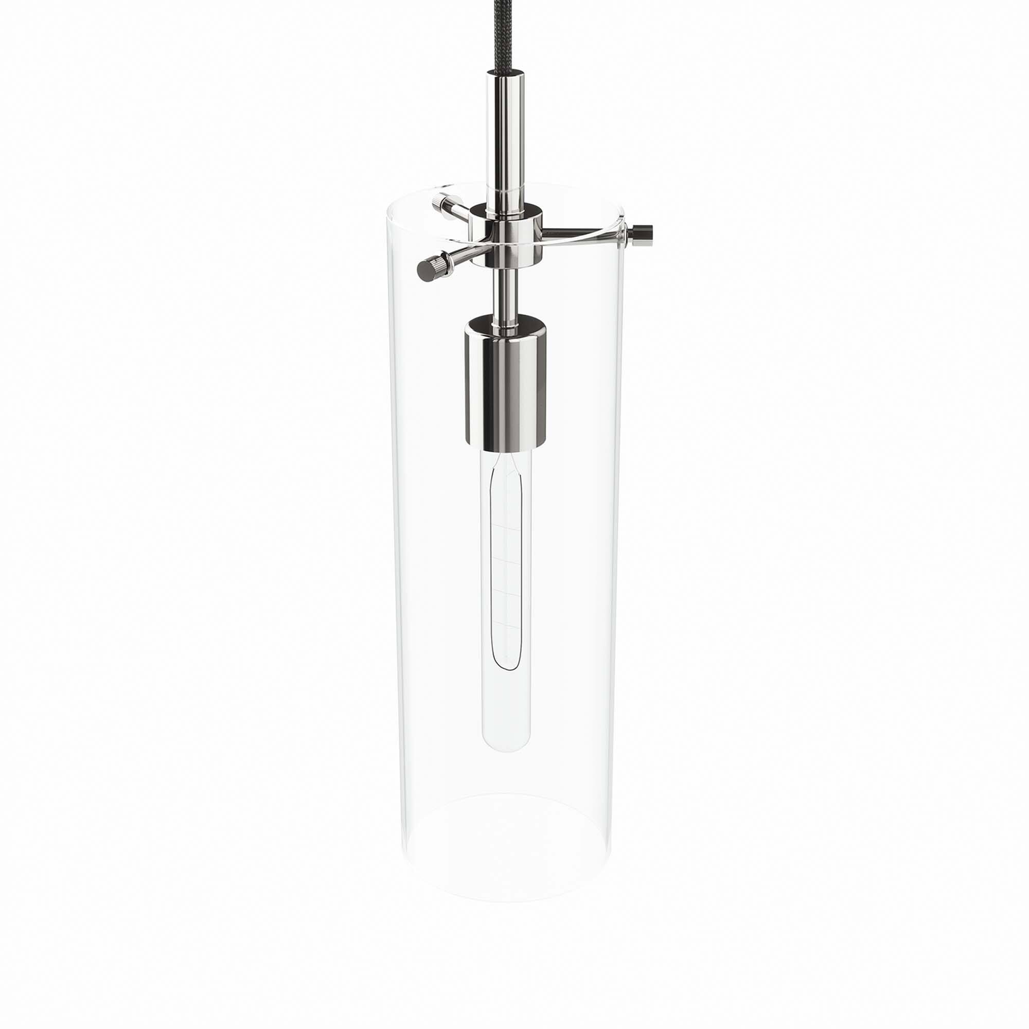 Alt View 2. Modway - Skylark Pendant Light by Modway - Clear Polished Nickel.
