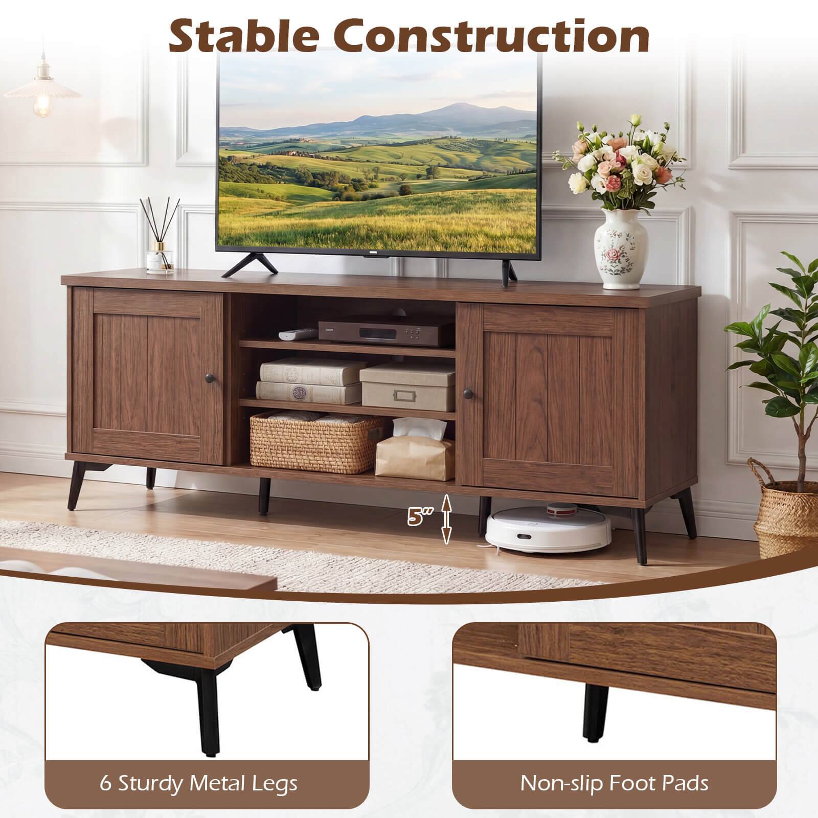 Stable Construction  
5"  
6 Sturdy Metal Legs  
Non-slip Foot Pads