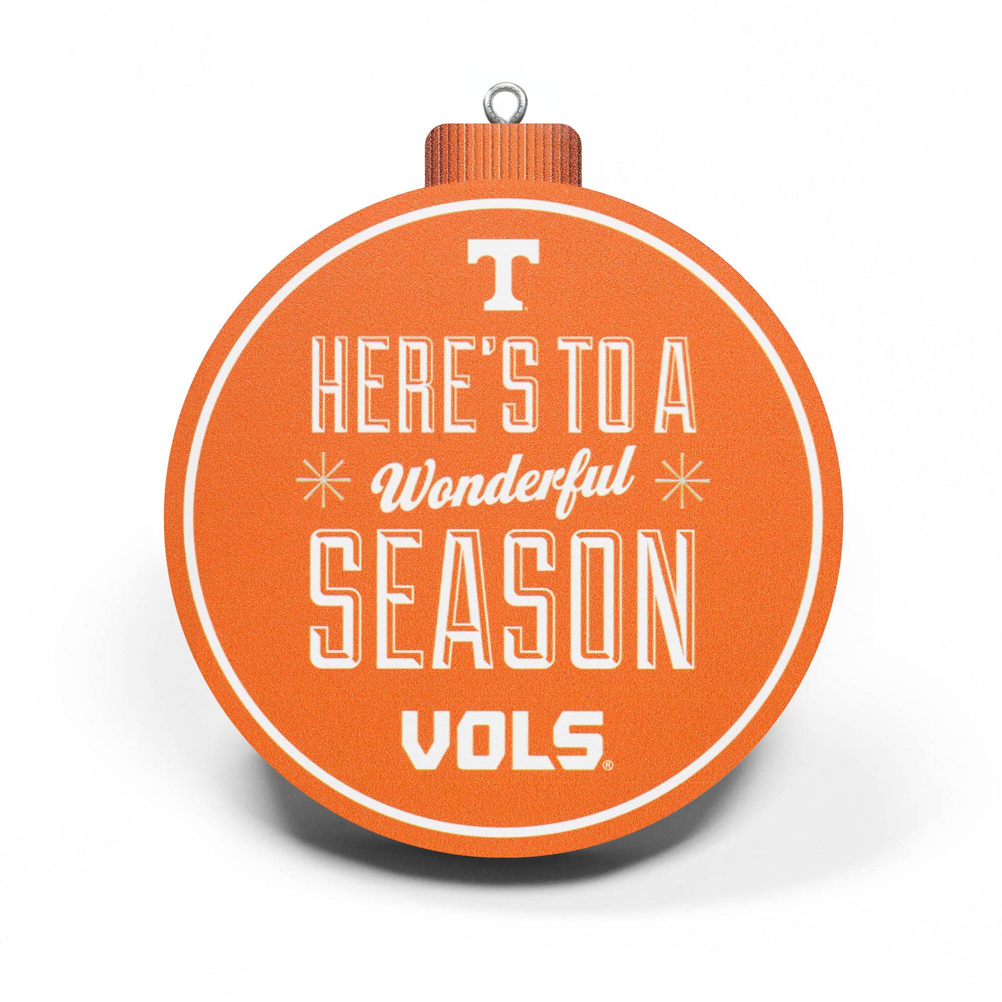 T  
HERE'S TO A  
Wonderful  
SEASON  
VOLS.