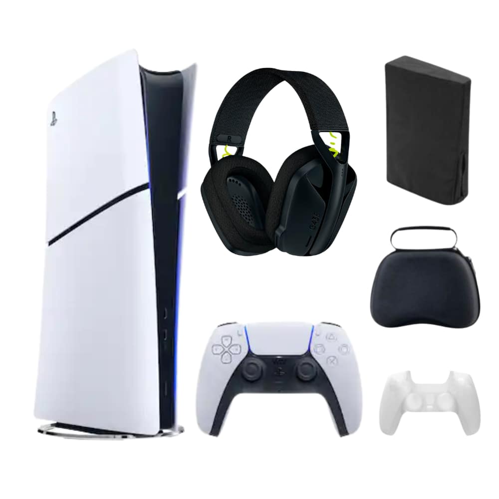 Playstation 5 Slim Console Digital Edition With Logitech G435 Headset and Accessories - PlayStation 5
