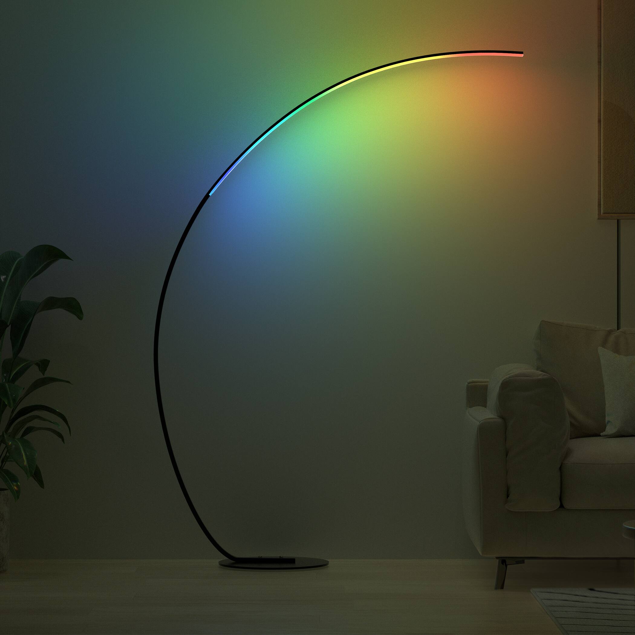 Left. Lamp Depot - RGBW Color-changing Arched Floor Lamp.