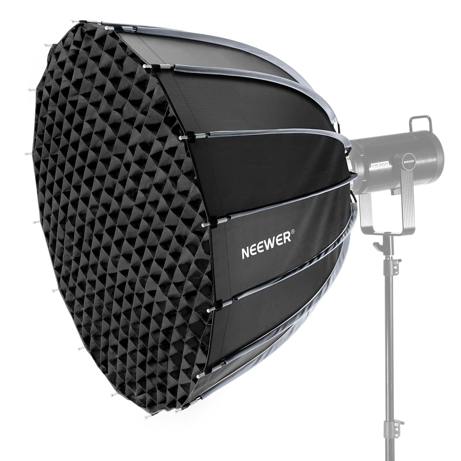 Neewer - 35" Parabolic Softbox with Bowens Mount - Quick Release Kit with Grid for Godox/Aputure