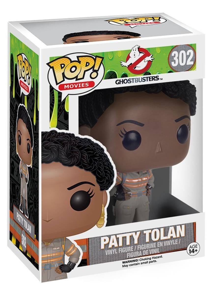 Patty Tolan  
Vinyl Figure / Figurine en Vinyle / Figura de Vinil  
Pop! Movies  
Ghostbusters™  
302  
Age 14+  
Warning! Choking Hazard. Small parts. May contain small parts.