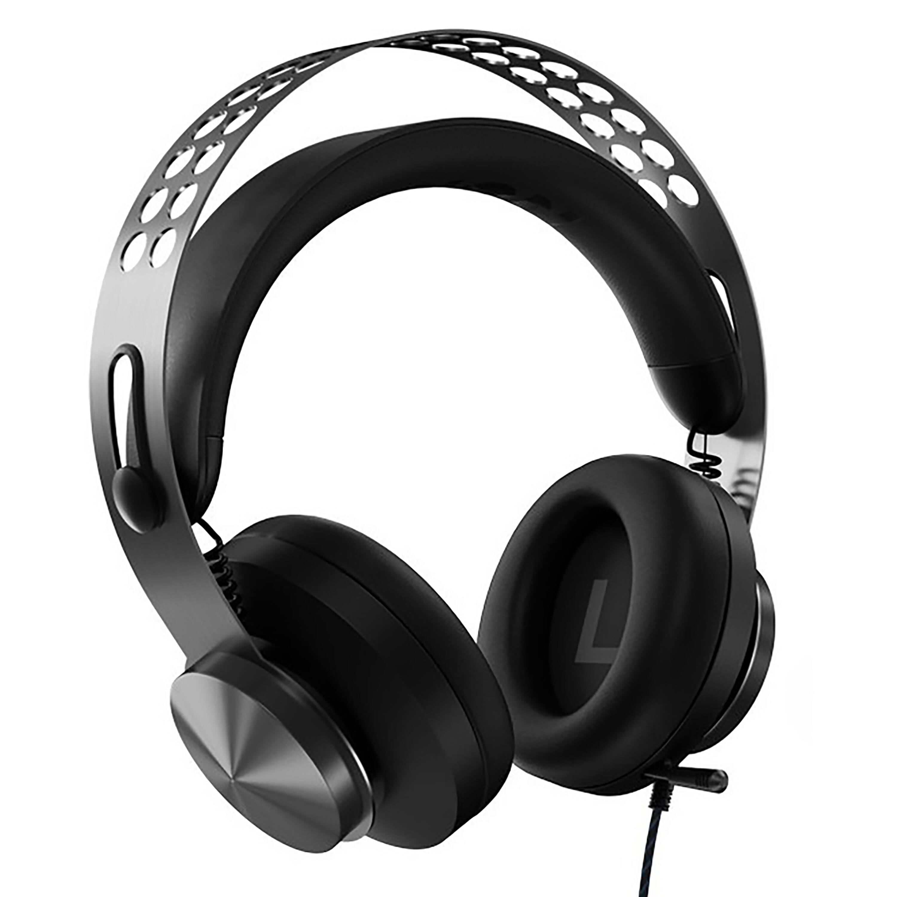 Angle. Lenovo - Legion H500 Pro Wired Gaming Headset for PC - Iron Gray.