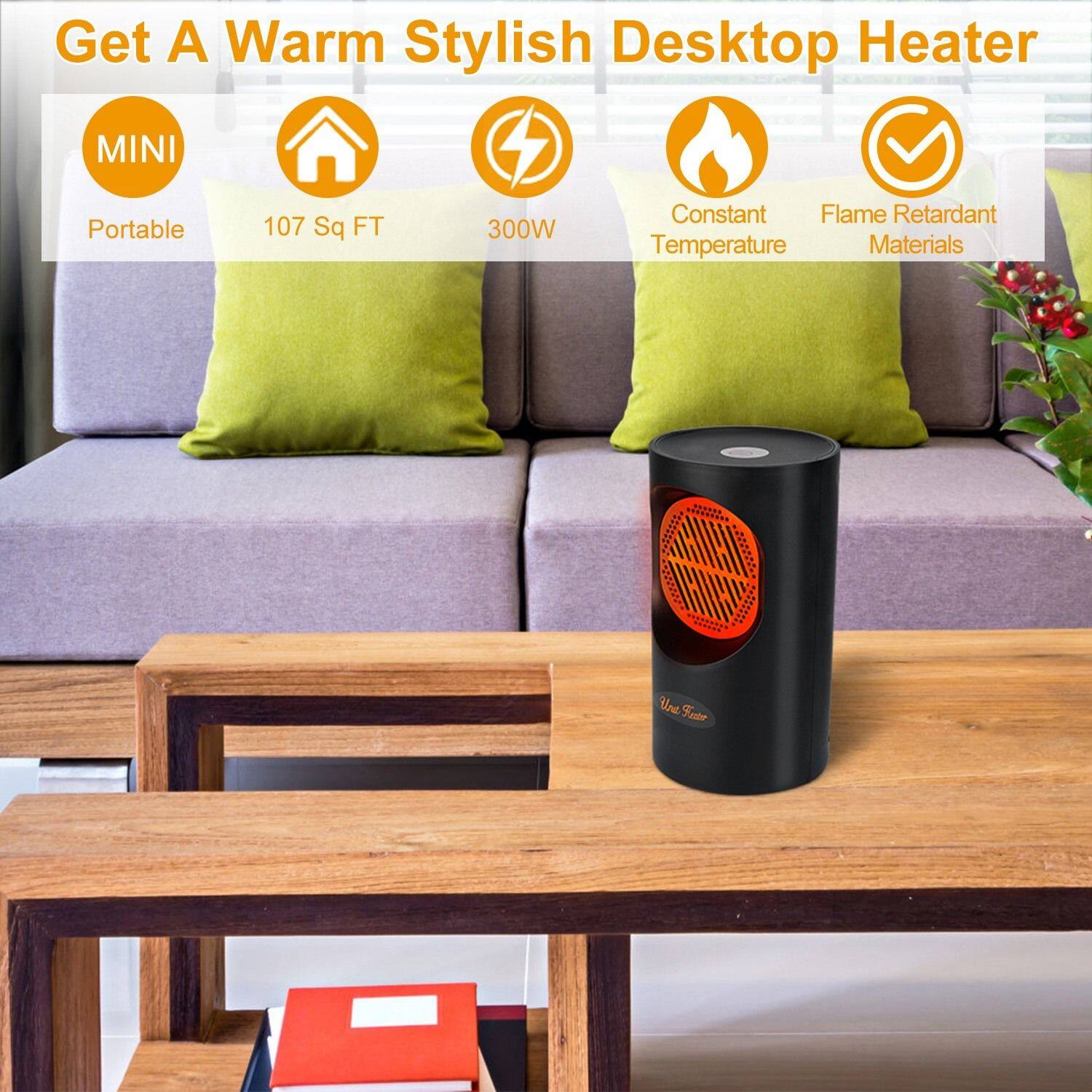 Get A Warm Stylish Desktop Heater

- MINI
- Portable
- 107 Sq FT
- 300W
- Constant Temperature
- Flame Retardant Materials