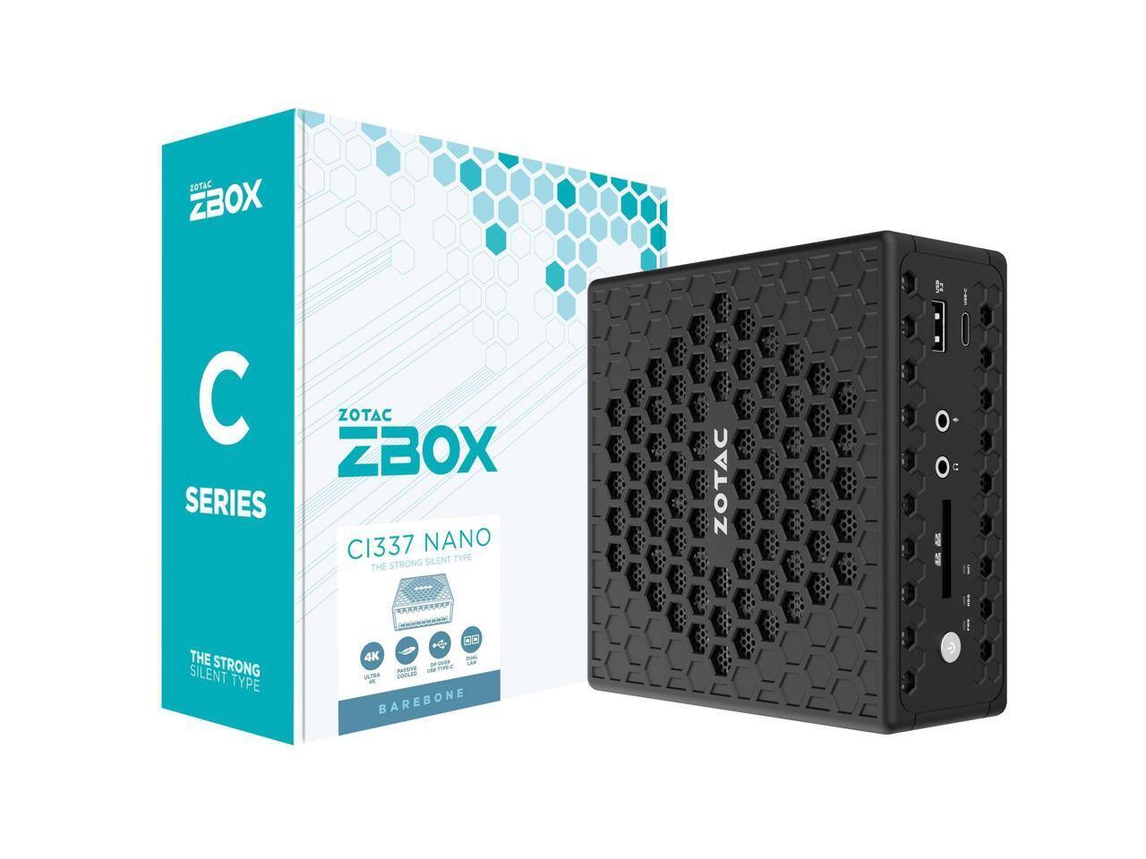 ZOTAC ZBOX  
ZOTAC ZBOX SERIES C1337 NANO  
THE STRONG SILENT TYPE  
DO 4K 2015/15 - PIPES ULTRA PROVED as BAREBONE