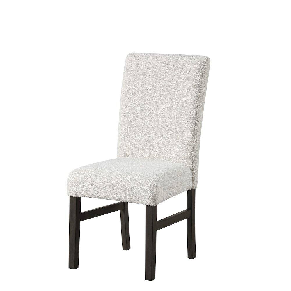 Alt View 2. New Classic Furniture - High Line Upholstered Dining Chair (Set of 2), White - White.