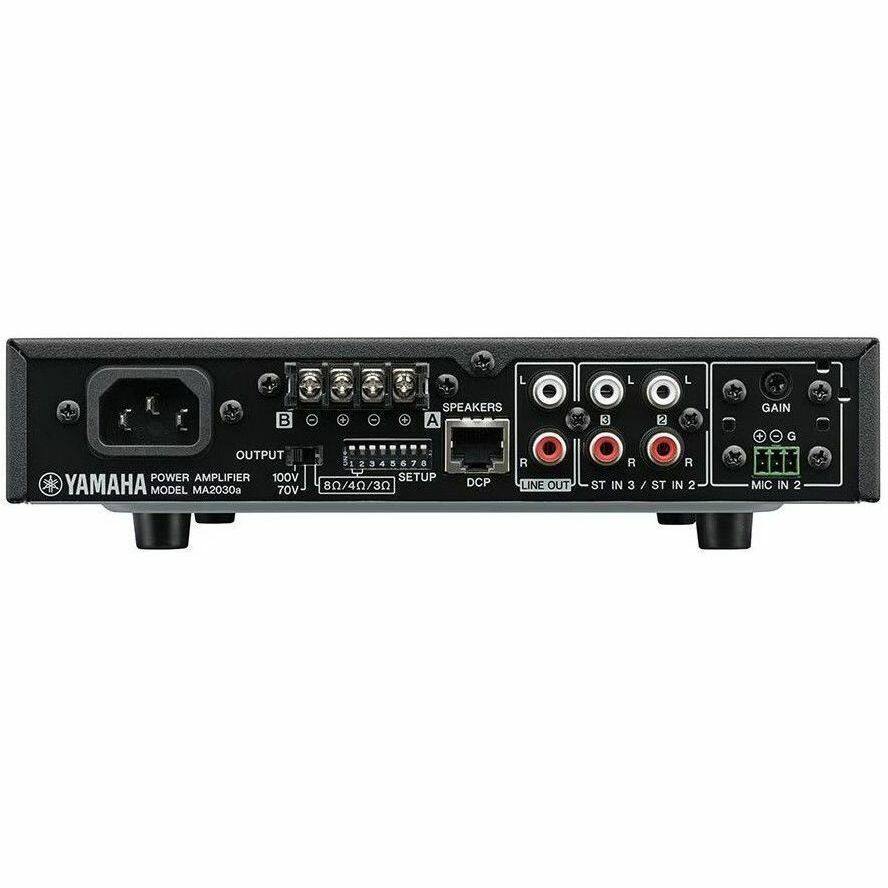 L L L B SPEAKERS A B3 2 GAIN + E OUTPUT a POWER AMPLIFIER 100V SETUP YAMAHA MODEL MA2030a 70V 80/40/30 DCP R LINE OUT R R ST IN 3 / ST IN 2 MIC IN 2