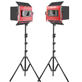 GVM - 1200D 50W Bi-Color RGB Studio Soft LED Panel 2-Light Kit