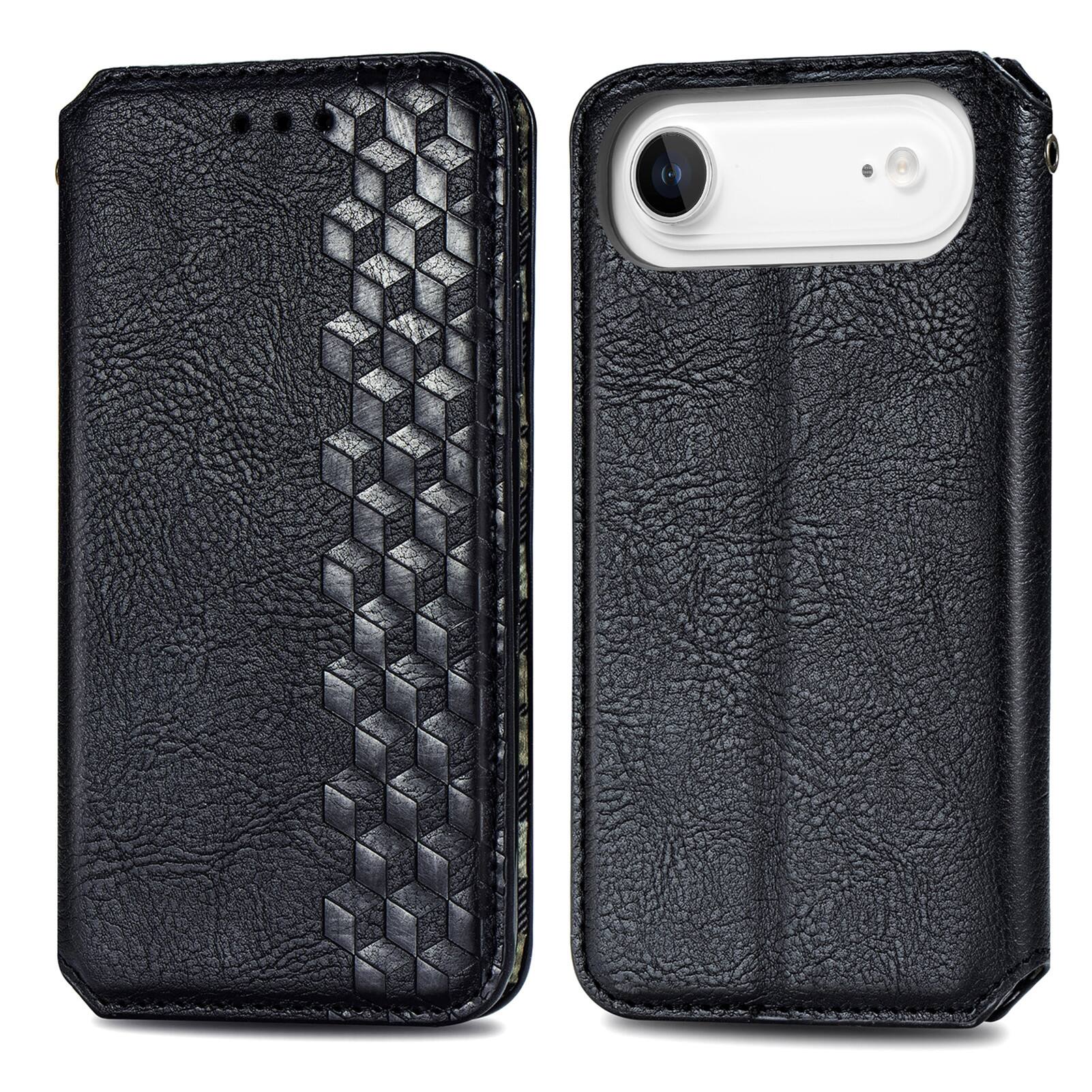 Alt View 2. Dteck - Magnetic Retro PU Leather Wallet Case For Apple iPhone Air Card Slots Kickstand Flip Protective Phone Cover - Black.
