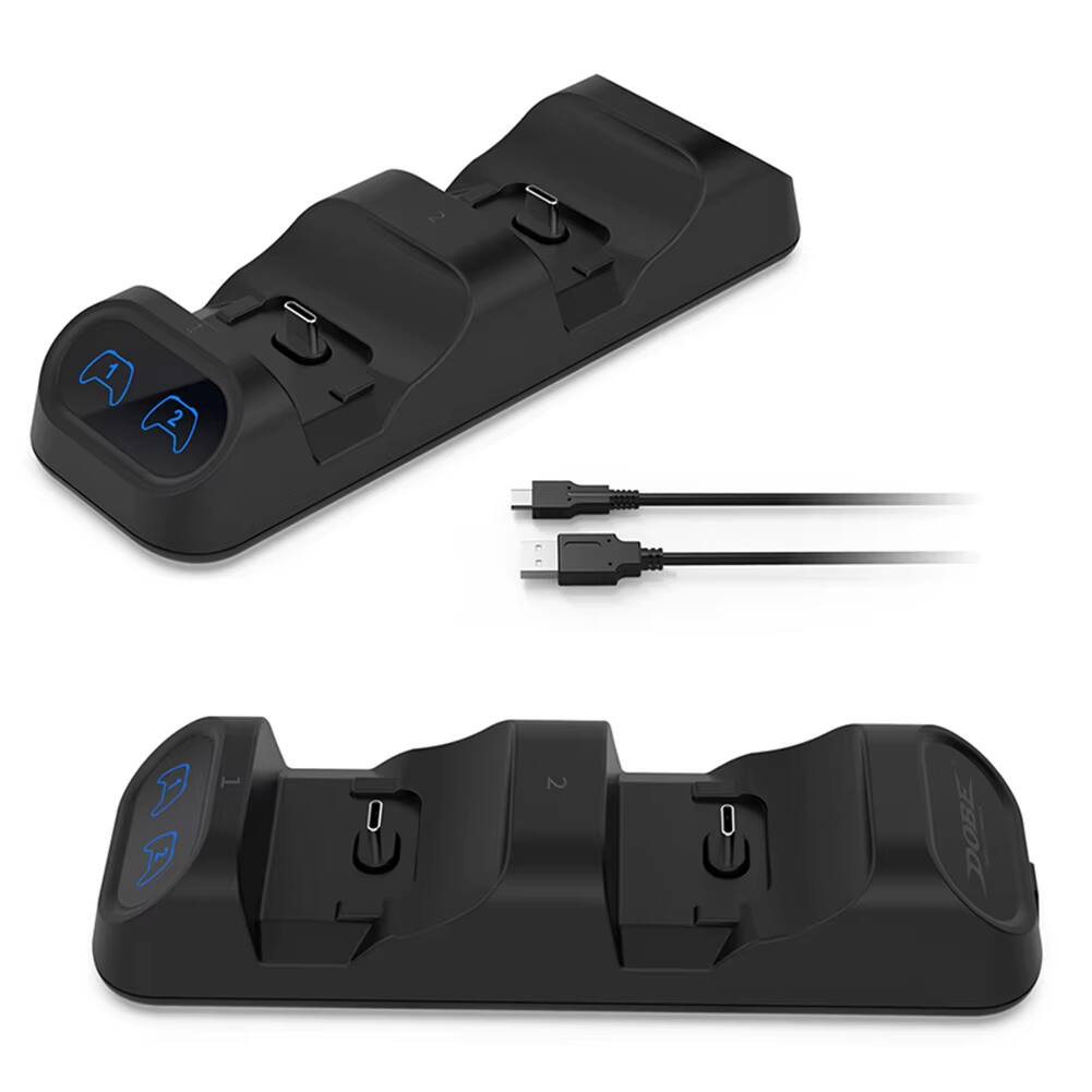 Alt View 2. Luckbyte - Dual Controller Charging Dock for Switch Pro, PS5, Xbox Series X/S & Elite 2, Fast Charging Station with LED Indicators - Black Color.