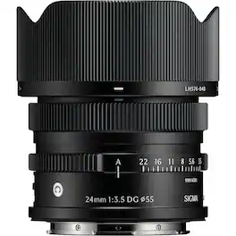 Sigma - 24mm f/3.5 DG Contemporary Lens for L Mount, Black - Black