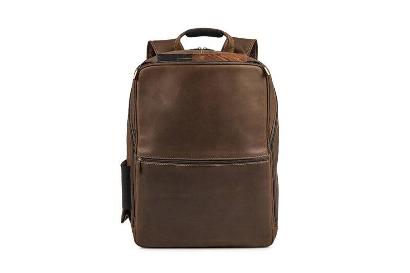Alt View 7. Luxorro - Leather Backpack for men. Fits 17" Laptop - Dark Brown.