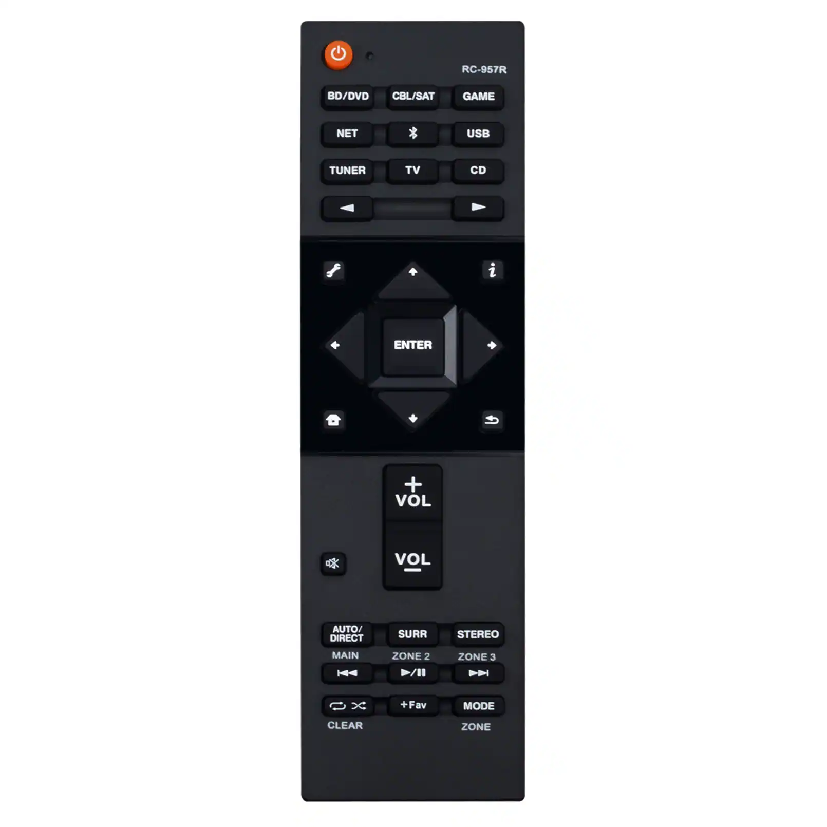 WINFLIKE - RC-957R Replacement Remote Control Applicable for Pioneer AV Receiver - Black