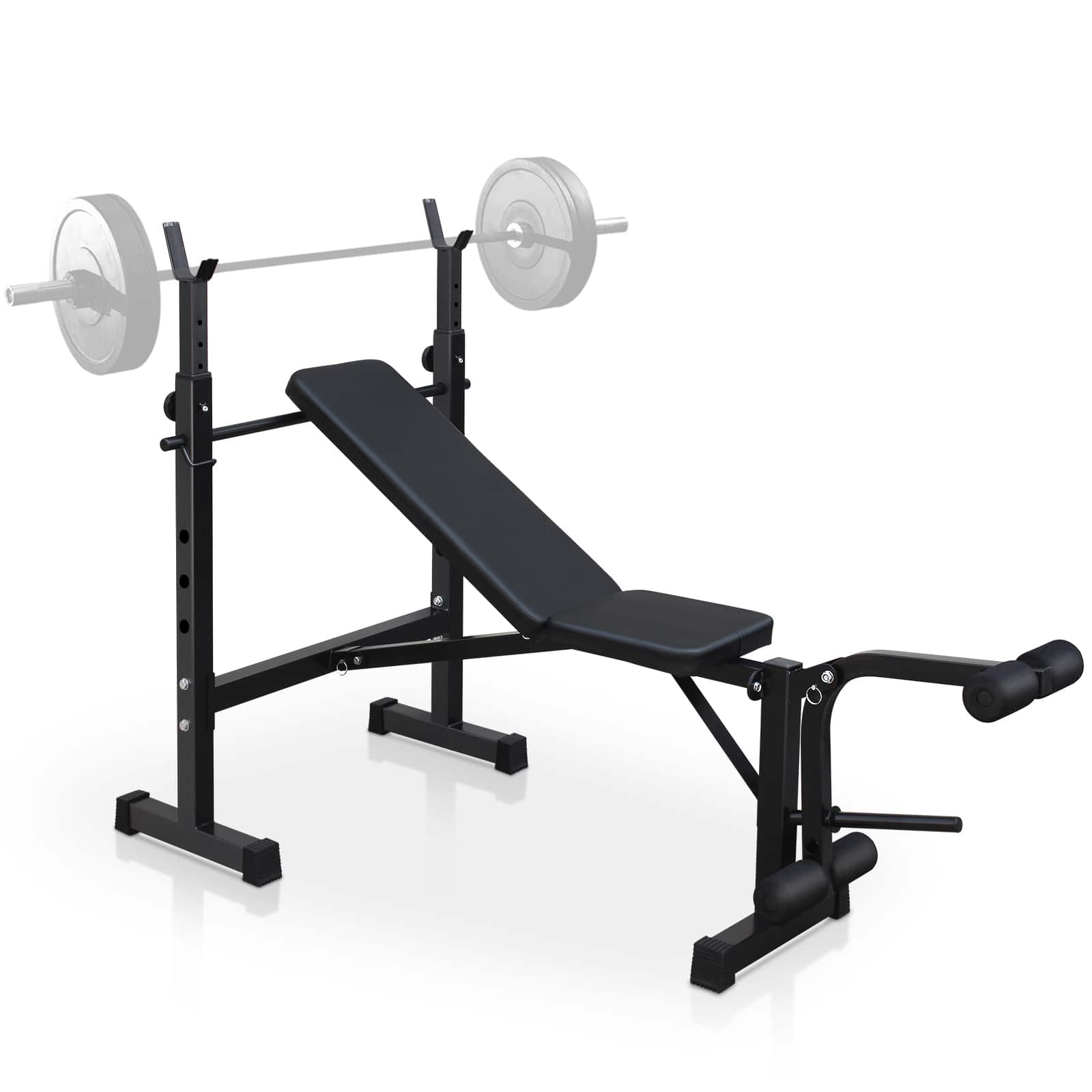 ELEMENT ACE - Olympic Weight Bench Press Set with Squat Rack for Home Gym Full-Body Workout - Black