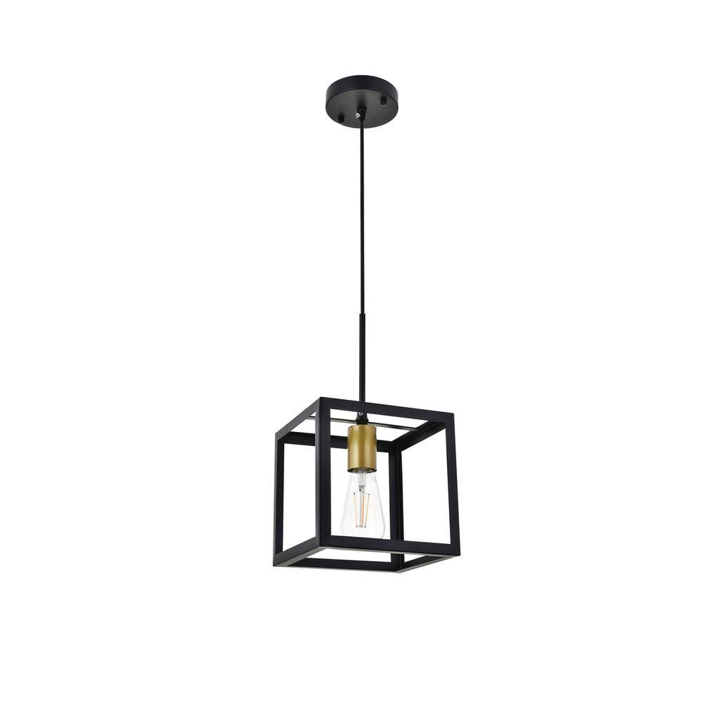 Alt View 7. Living District - Resolute 1 light brass and black Pendant - Brass And Black.