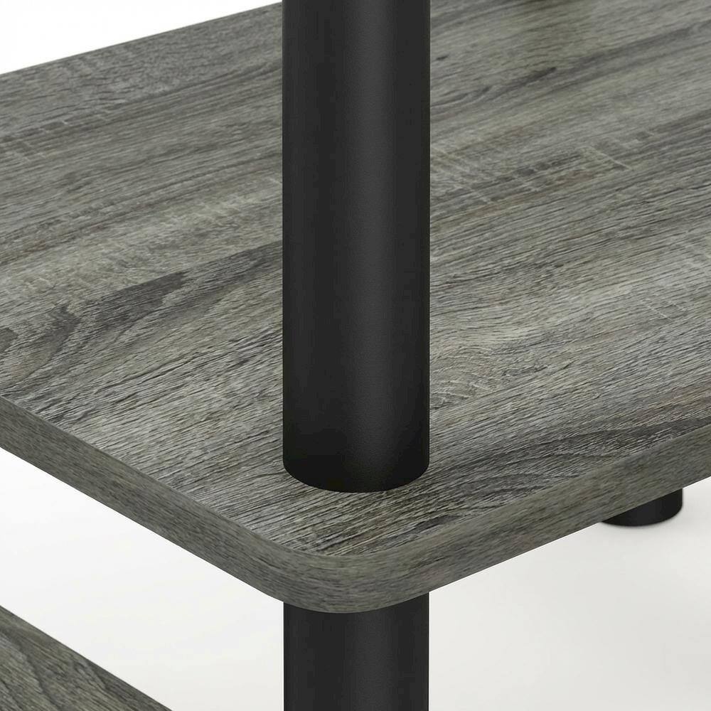Alt View 1. FurniFact - French Oak Grey and Black Tall End Table with Storage Bin - French Oak Grey/Black/Black.