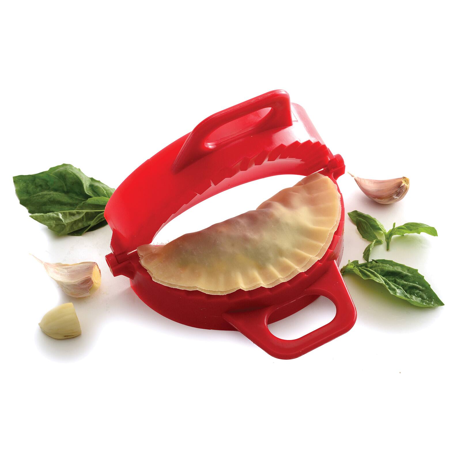 Alt View 5. Norpro - Large Dough and Dumpling Press for Turnovers, Calzones, Dumplings, and Pocket Sandwiches - Red.