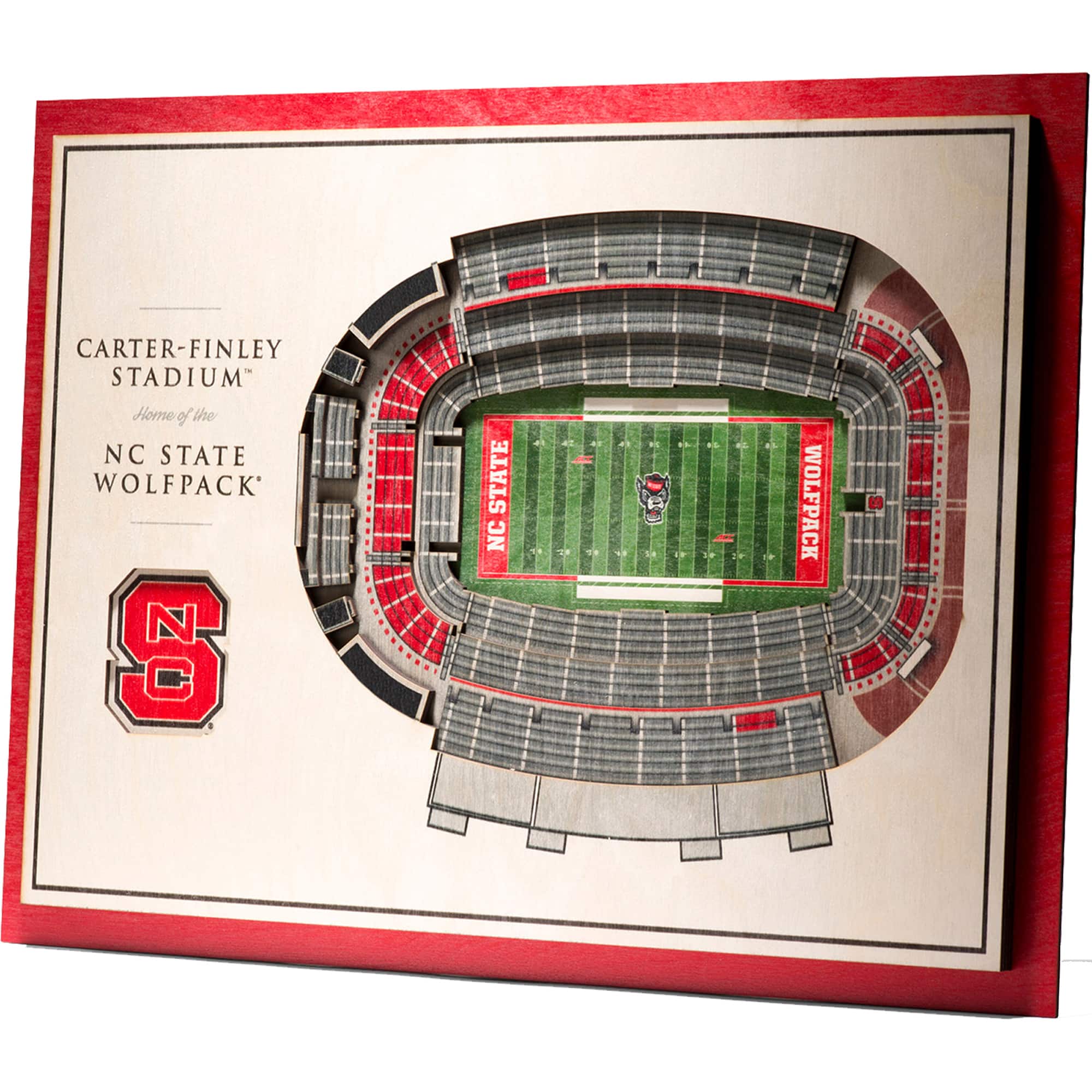 YouTheFan - NC State Wolfpack 17'' x 13'' 5-Layer StadiumViews 3D Wall Art - Brown price history on PriceWatchPro