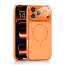 UUCOVER - Magnetic Case for Apple iPhone 17 Pro with Full Camera Lens Protector Cover, Compatible with MagSafe, Frosted Back Shell - Orange