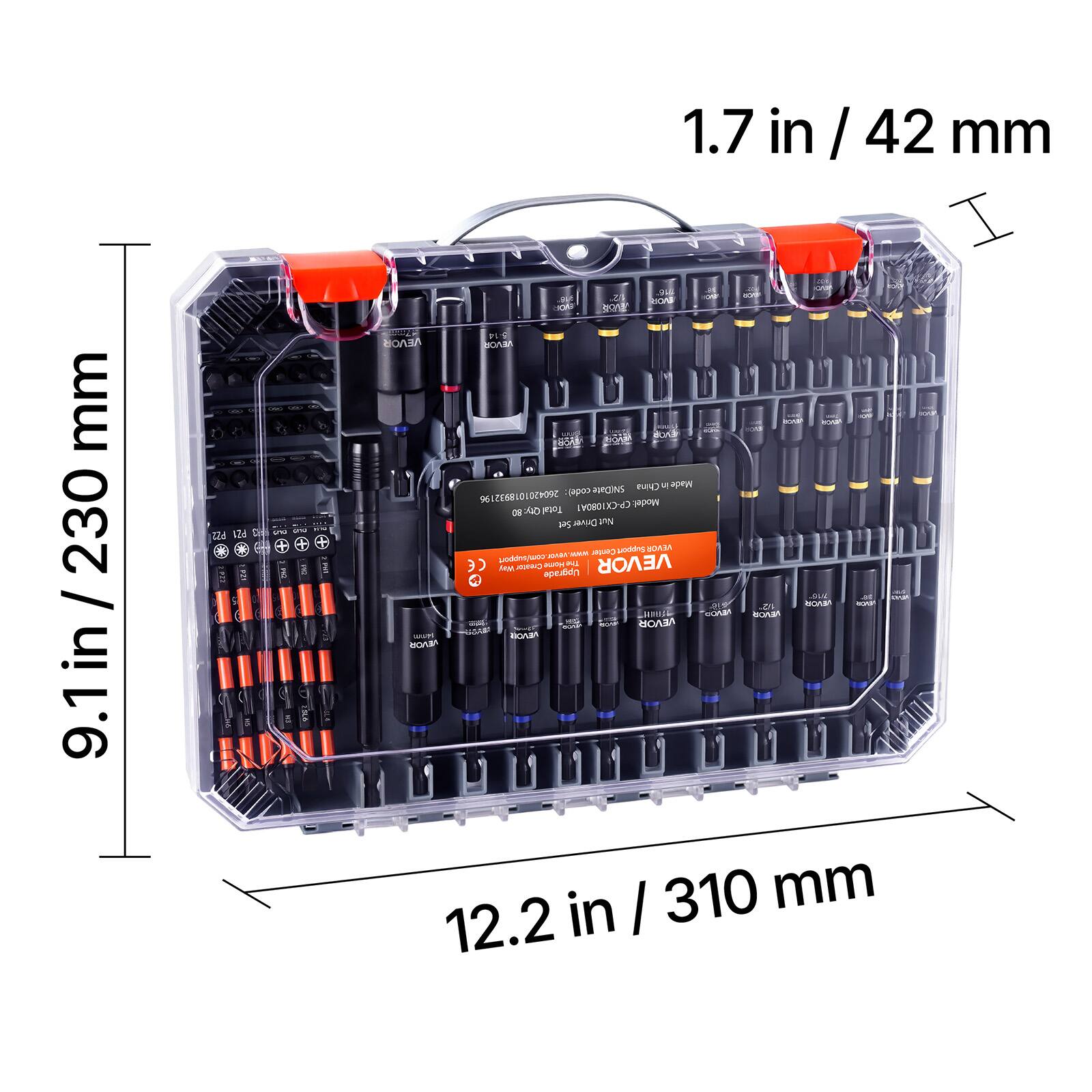 1.7 in / 42 mm  
9.1 in / 230 mm  
12.2 in / 310 mm