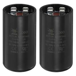 Unique Bargains - 2pcs CD60 Capacitor 124-149 Mfd, 125 VAC Run Motor Start for Electric Fan/Well Pump