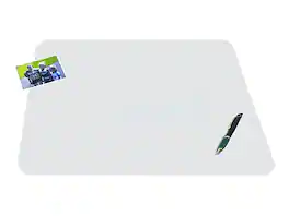 Artistic - Krystal View Anti-Slip Plastic Desk Pad, 17" x 12" - Frosted