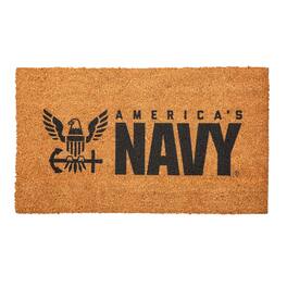Evergreen Enterprises - Navy Midshipmen 28" x 16" Team Logo Outdoor Coir Mat - Multicolor