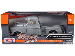 1957 GMC Blue Chip Pickup Truck "Timeless Legends" Series 1/24 Diecast Model Car by Motormax - Gray