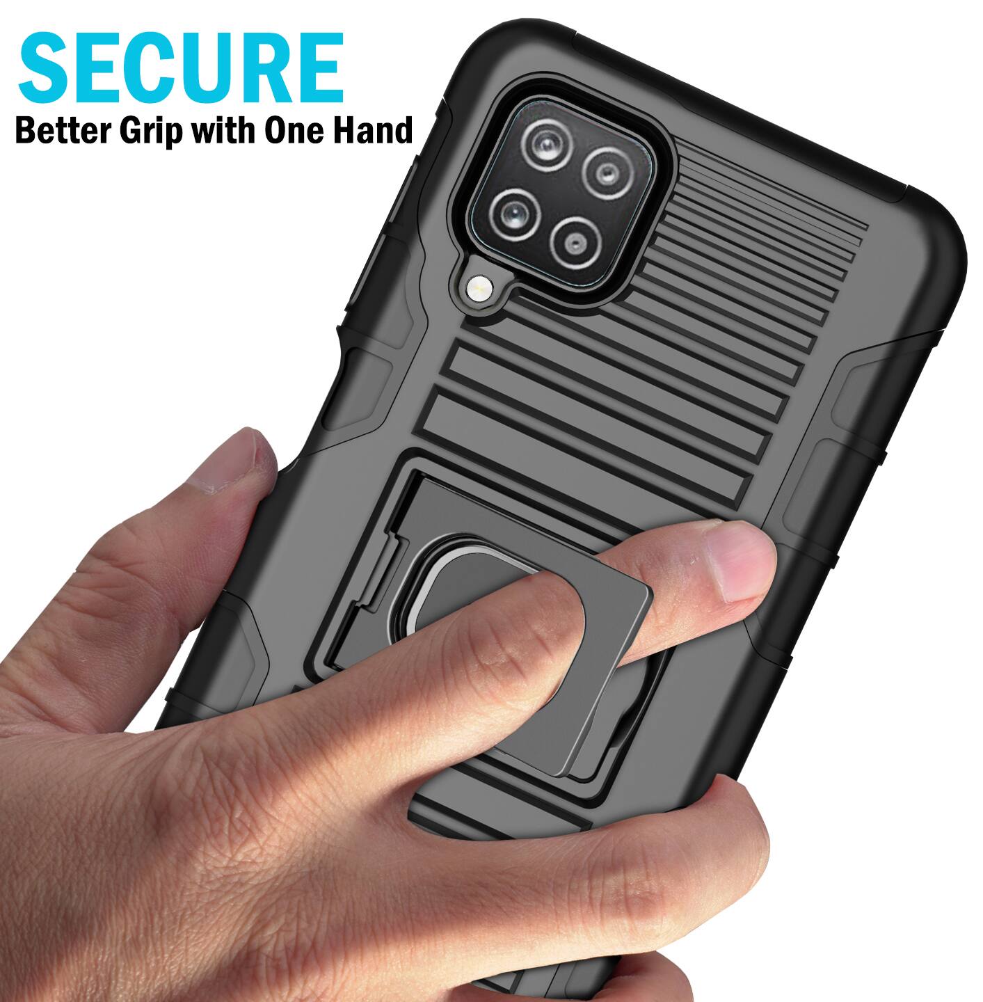 SECURE  
Better Grip with One Hand