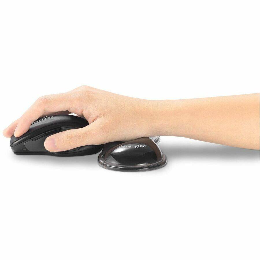 Alt View 4. Kensington - Kensington Slim Duo Gel Mouse/Trackball Wrist Rest - 0.87" Height x 7.56" Width x 2.83" Depth - Gray, Black - Gel - Gray,Black.