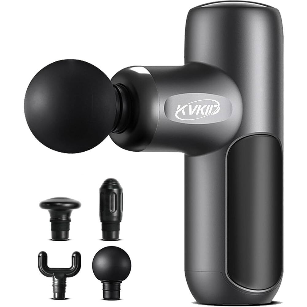 Front. Schertz - Mini Deep Tissue Massage Gun – 4 Heads, Portable, Rechargeable.