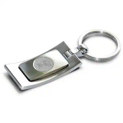 Front. Jardine - Silver Texas Tech Red Raiders Curved Logo Key Ring - Silver.